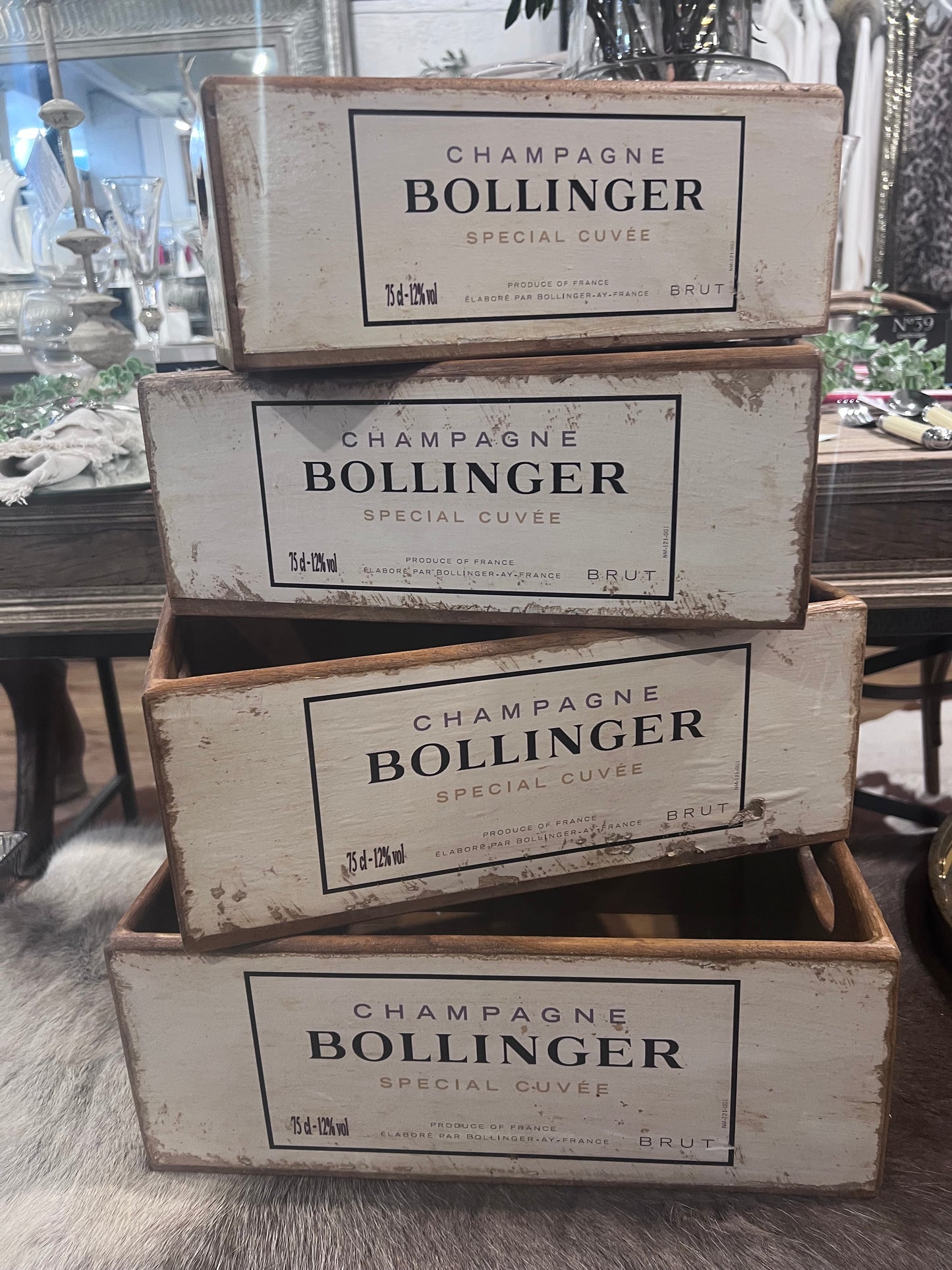 Champagne Storage Boxes - Bollinger & Moet
