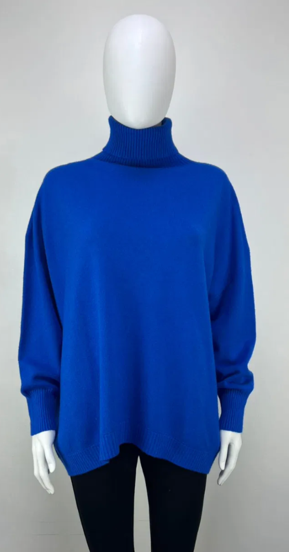 "The Donna May" Oversized polo neck jumper One Size 10-20