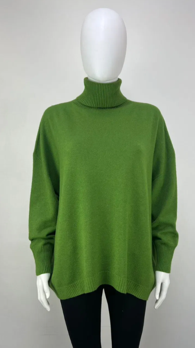 "The Donna May" Oversized polo neck jumper One Size 10-20