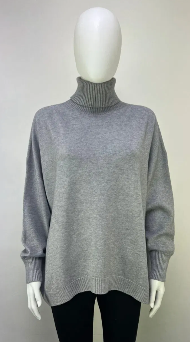 "The Donna May" Oversized polo neck jumper One Size 10-20