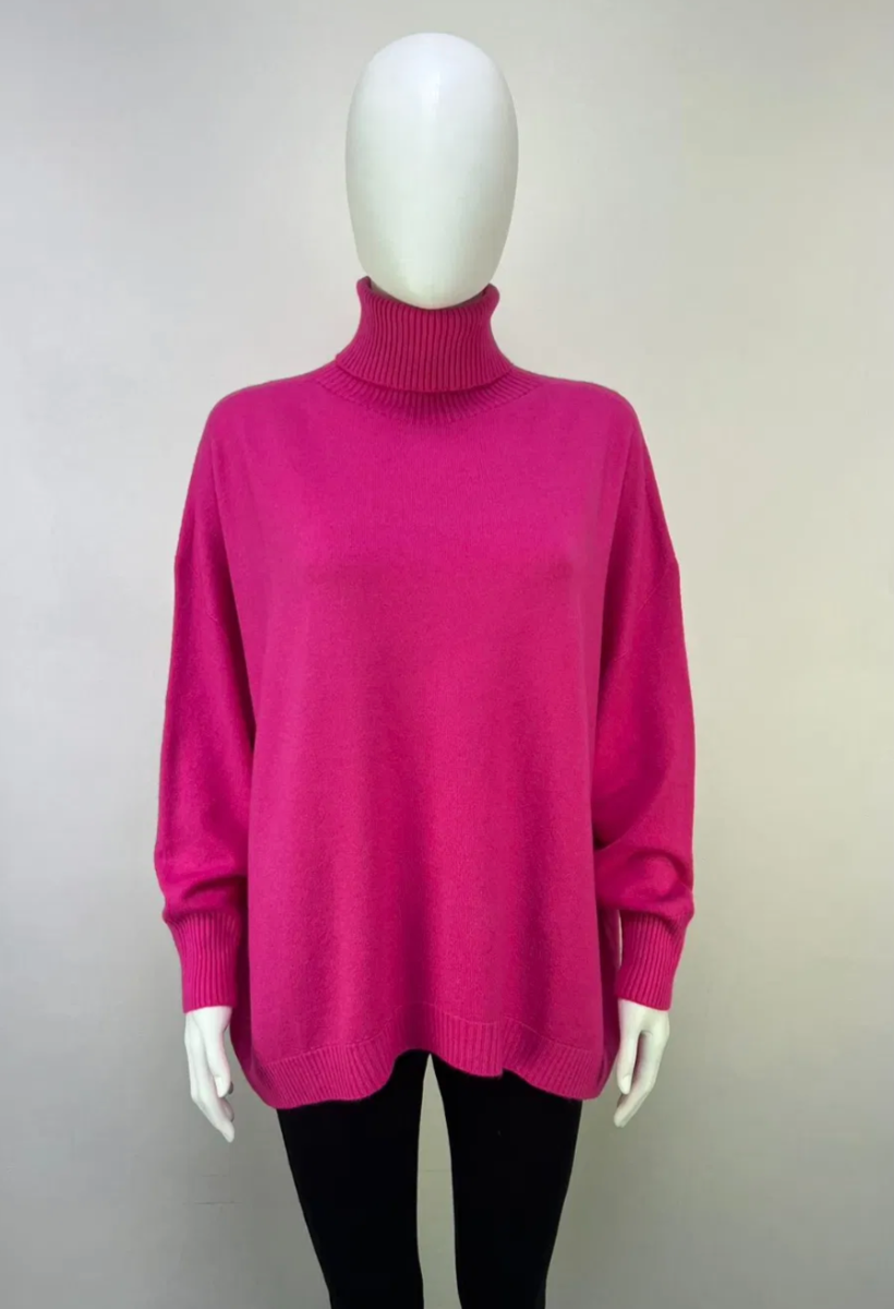 "The Donna May" Oversized polo neck jumper One Size 10-20