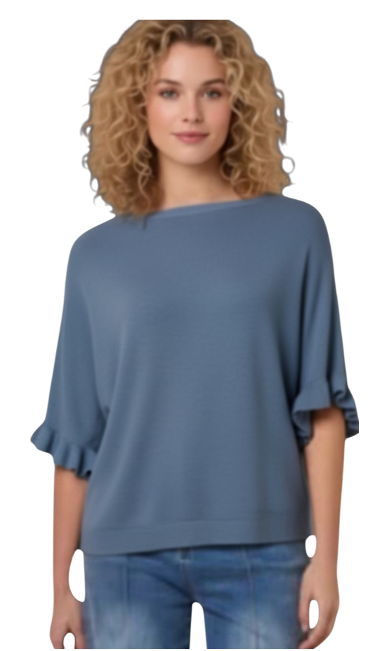 Frill sleeve jumper one size