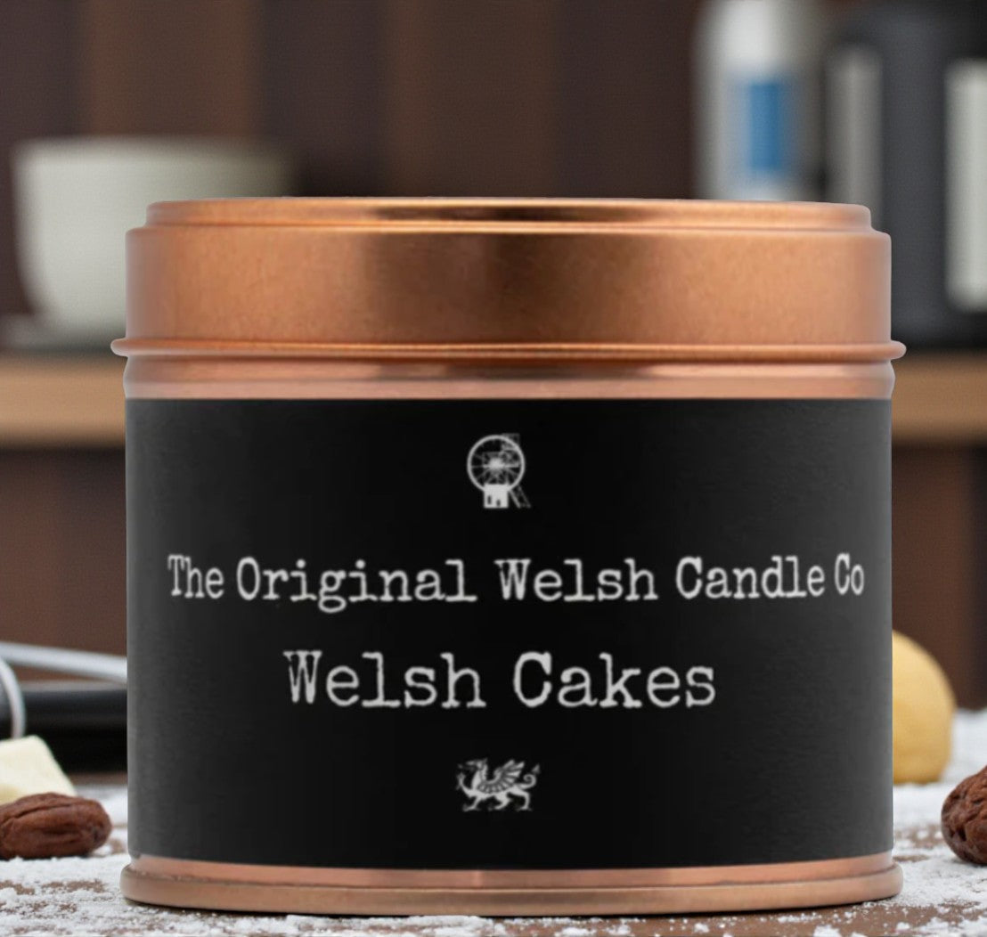 Welshcake Copper tin scented candle.