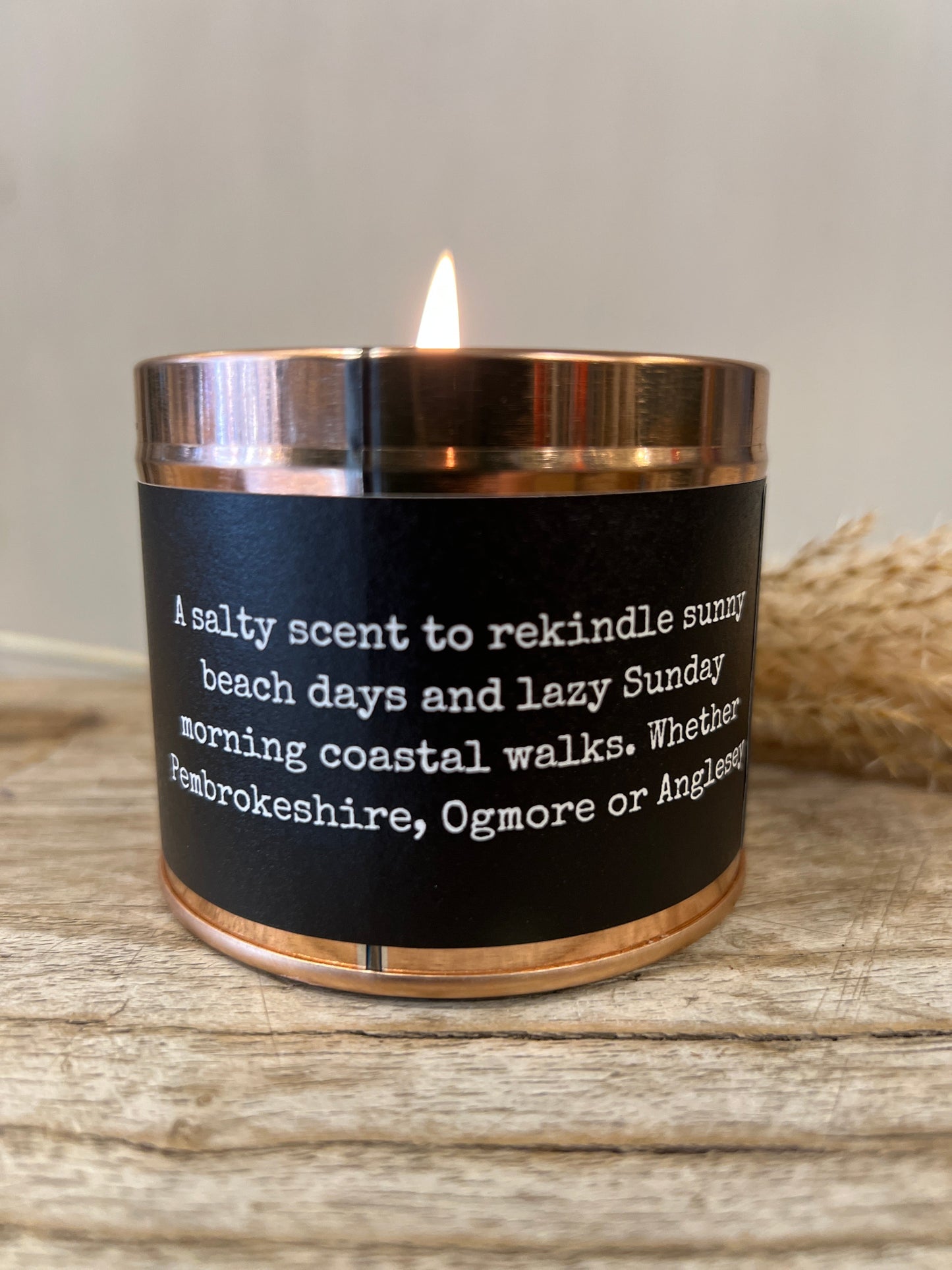 Heritage Coast copper tin candle Sea Salt & Samphire