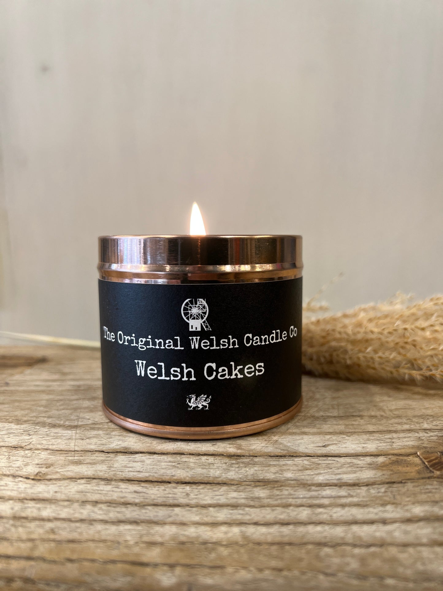 Welsh cake Copper tin scented candle.