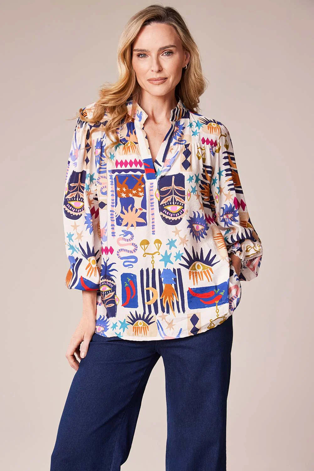 Deck Blouse - Graphic print