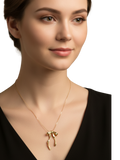 Gold Bow Pendant tarnish proof