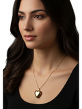 Gold Heart shaped locket on chain
