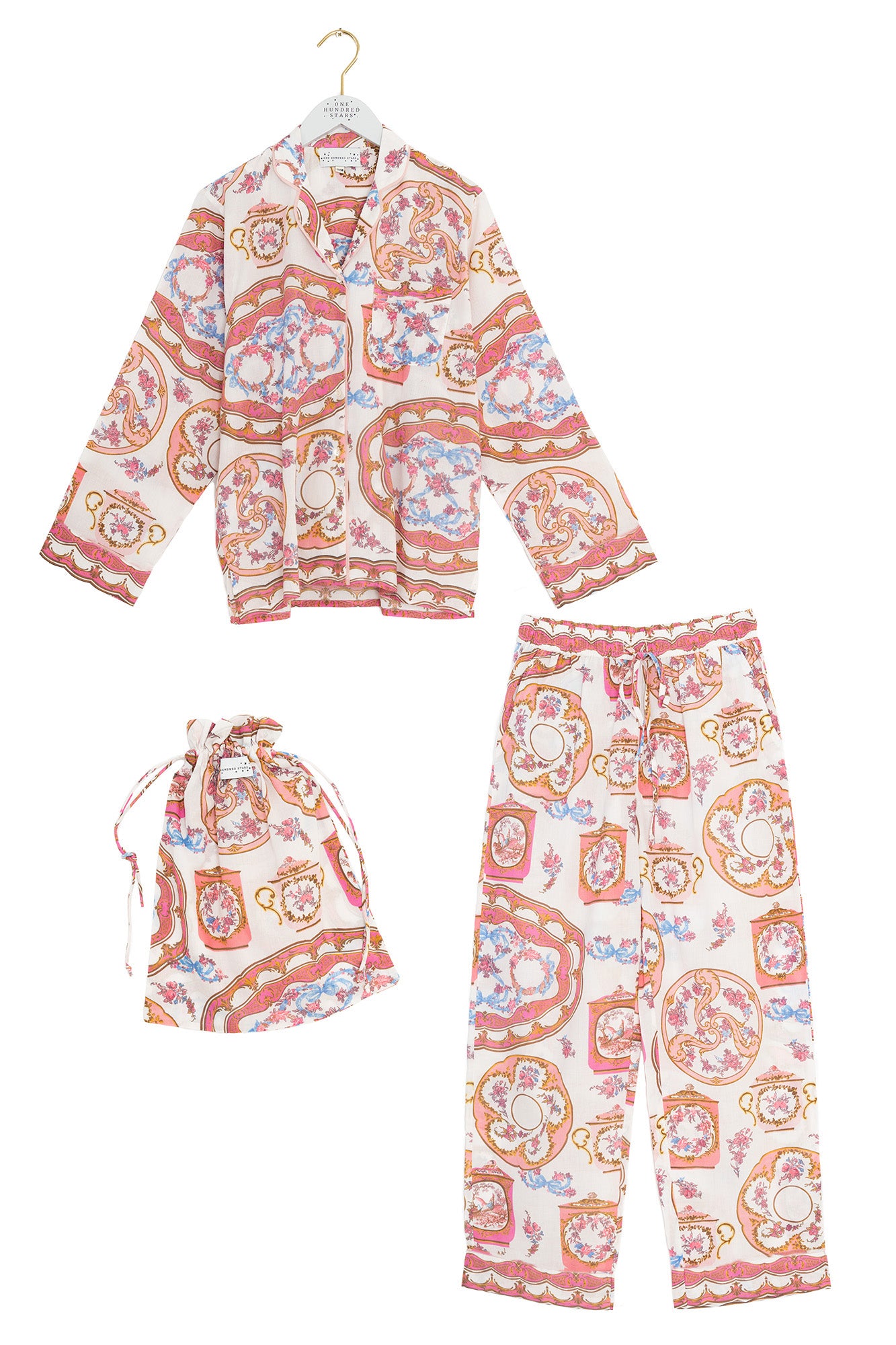 One Hundred Stars Nightwear pink afternoon tea