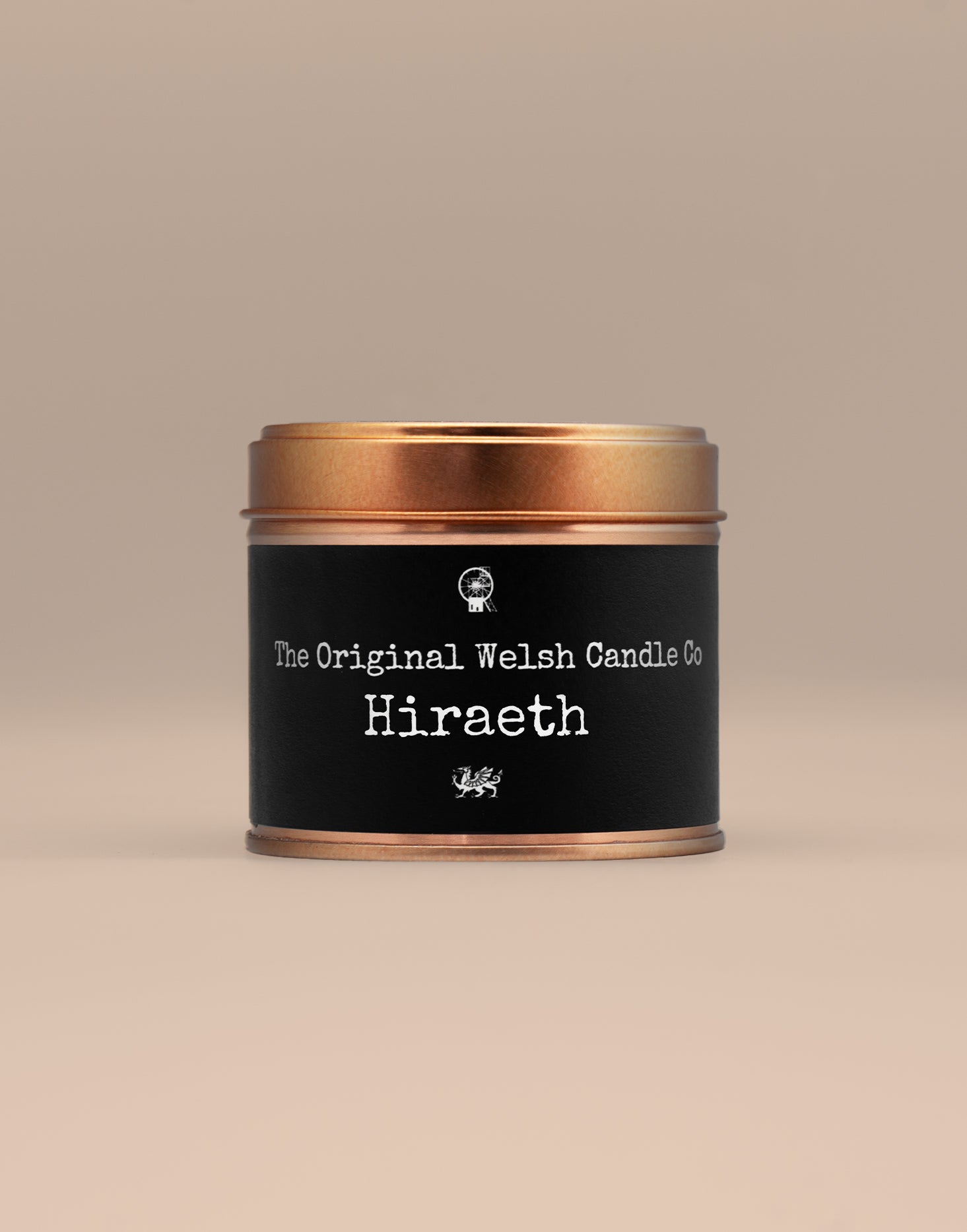 Hiraeth copper tin candle scented with patchouli & Cedarwood