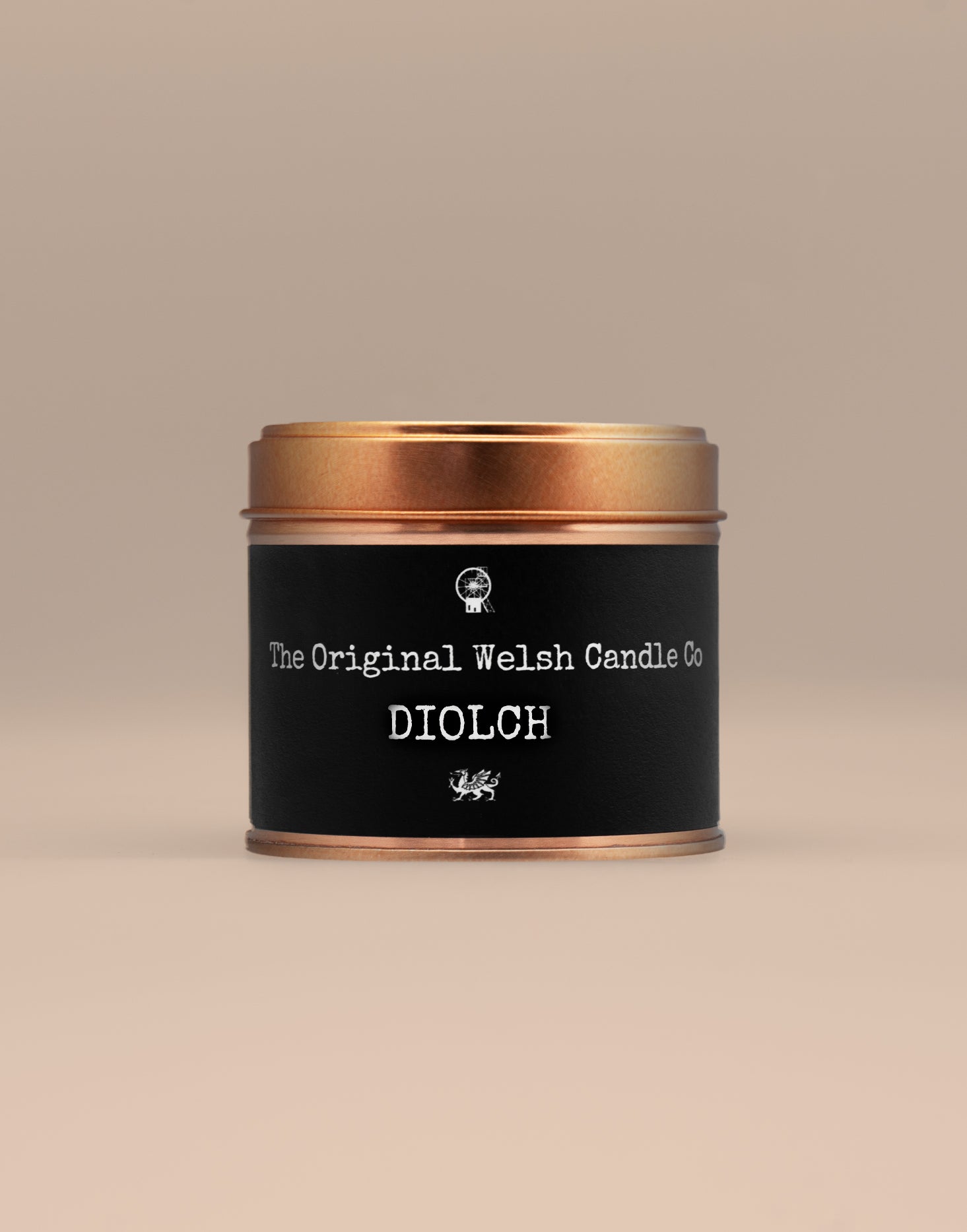Diolch / Thank You copper tin scented candle