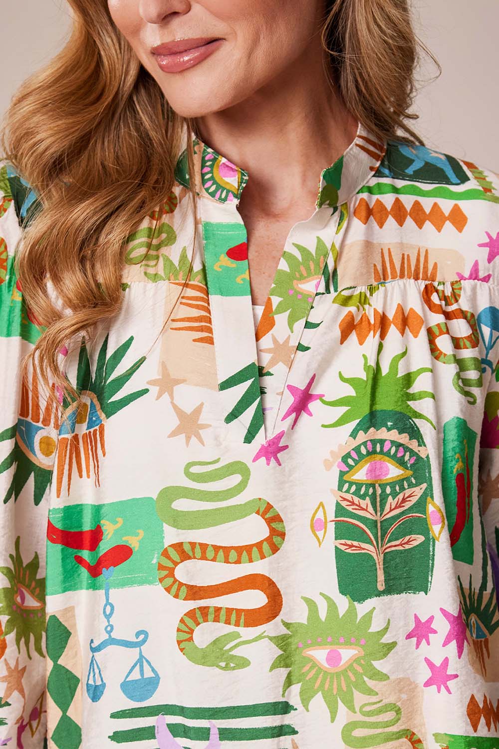 Deck Blouse - Graphic print