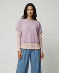 Boxy short sleeve knitted jumper