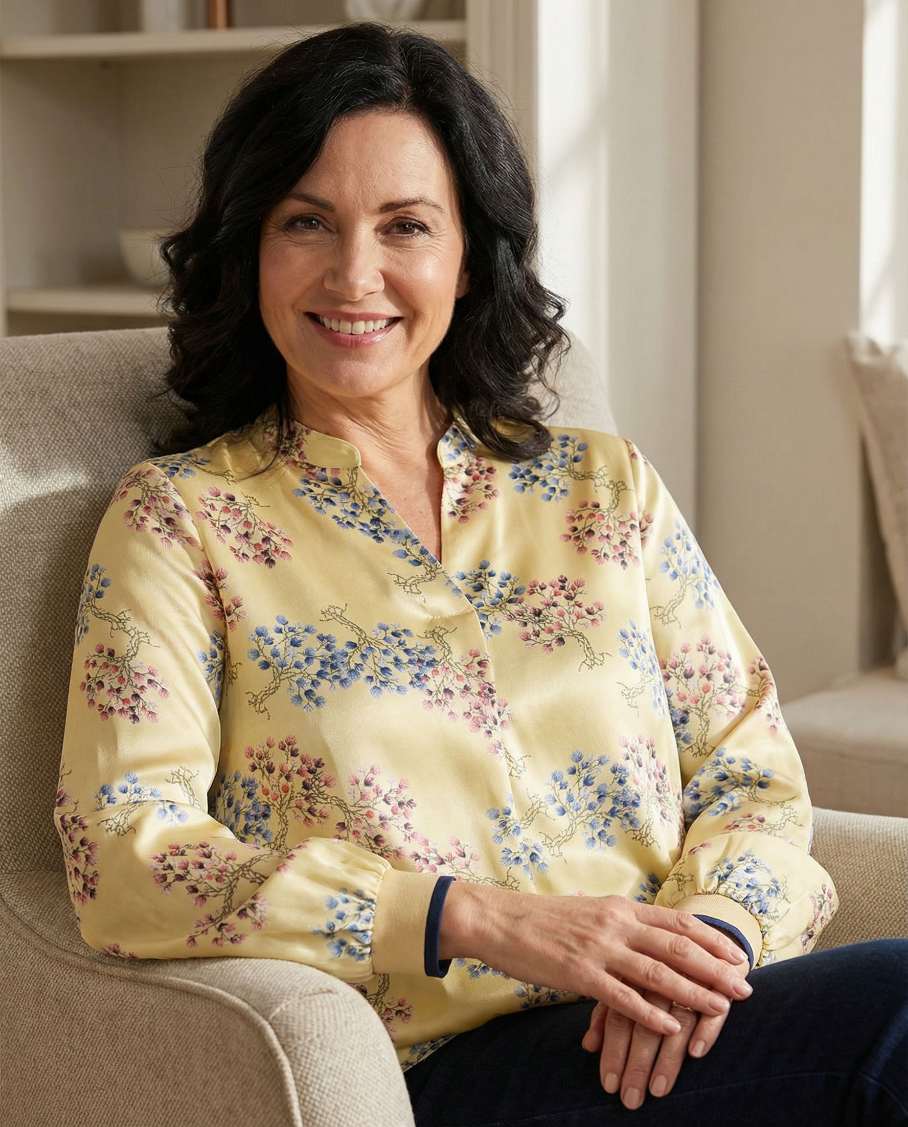 Silky patterned shirt