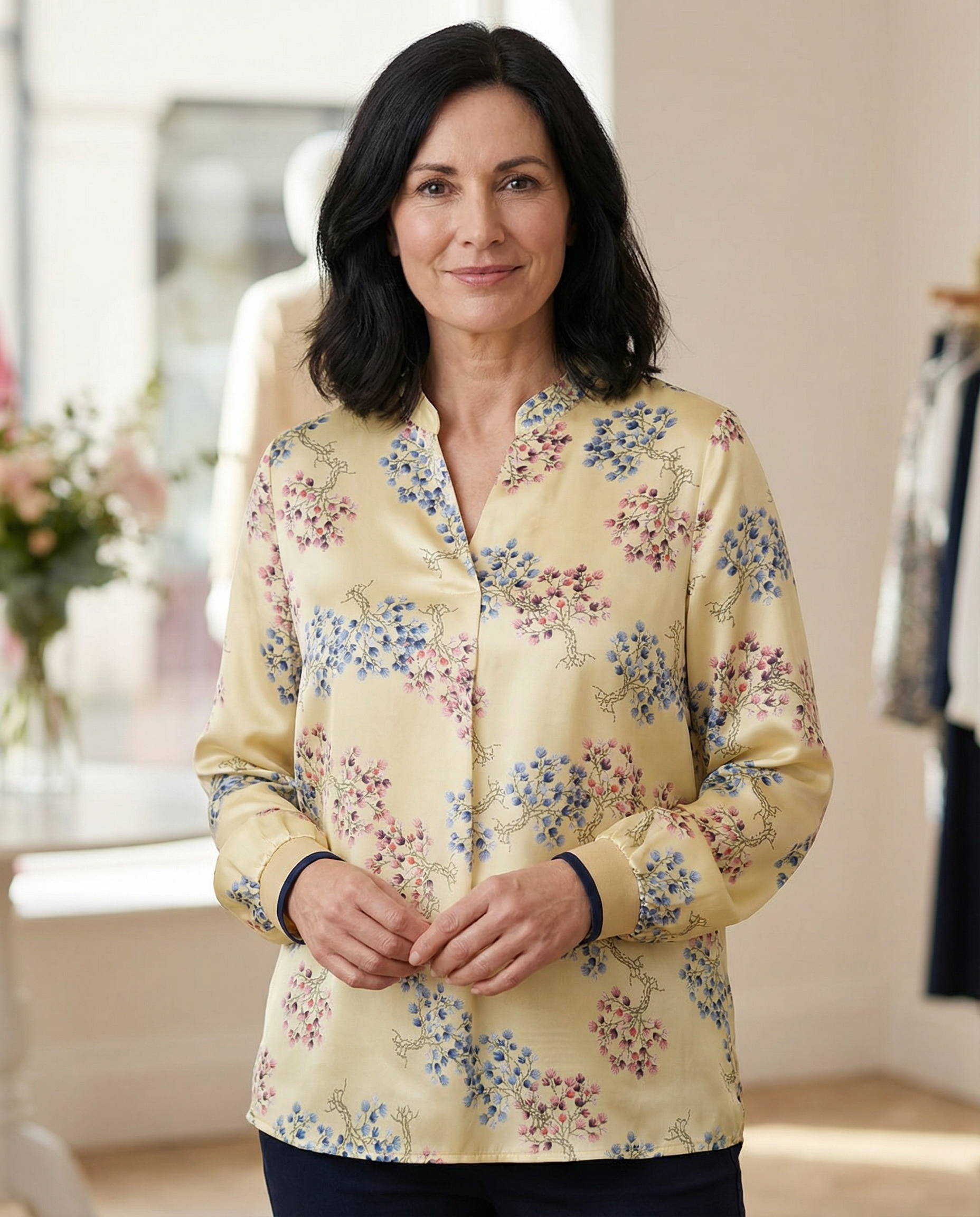 Silky patterned shirt