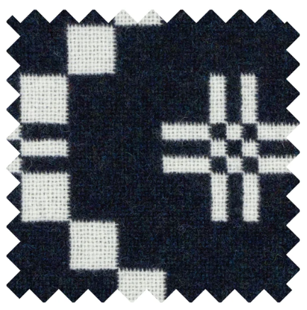 St David's Cross - Welsh Blanket 120cm x 200cm Black & White