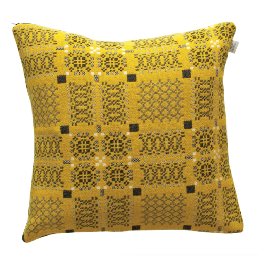 Welsh Blanket Cushion - Gorse / Yellow