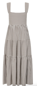 Stripe tiered sundress stretchy and stylish