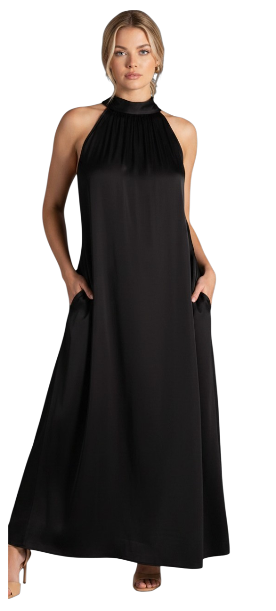 The LEE halterneck flowing dress - One Size