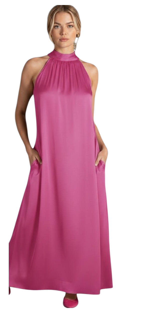 The LEE halterneck flowing dress - One Size