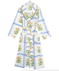 One Hundred Stars Nightwear Marigold Check Ivory Cotton