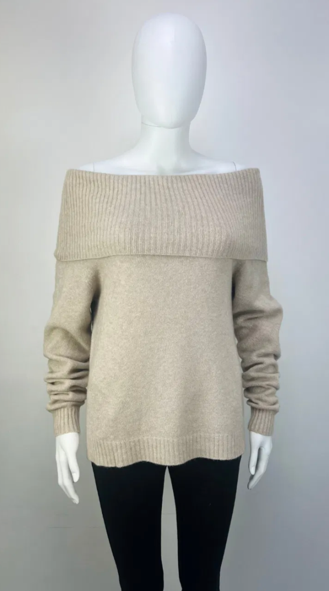 Sexy off the shoulder Bardot jumper