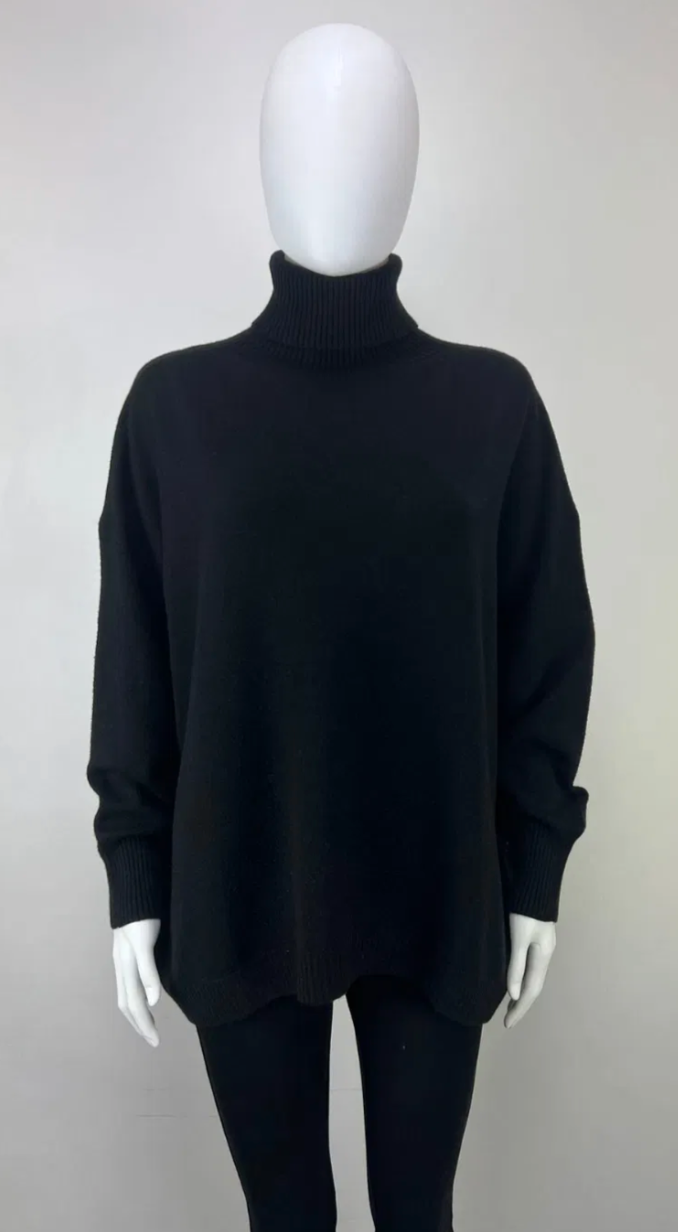 "The Donna May" Oversized polo neck jumper One Size 10-20