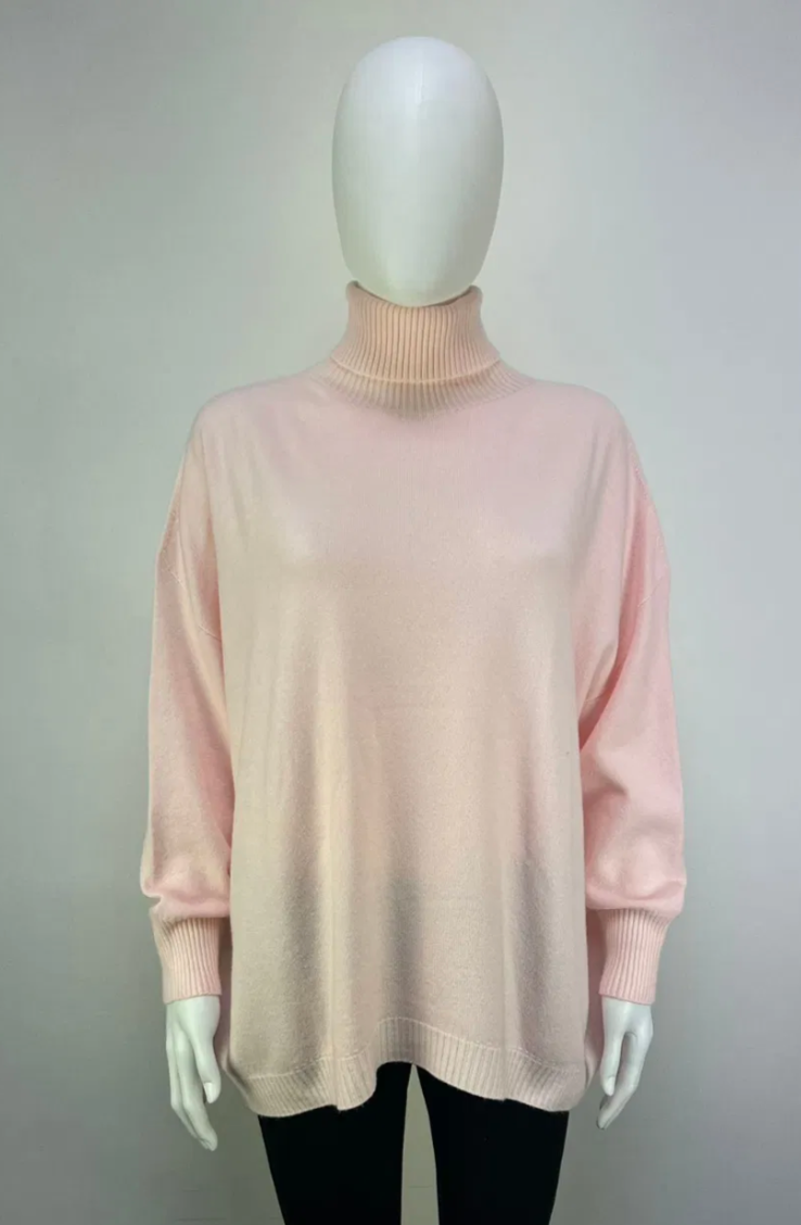 "The Donna May" Oversized polo neck jumper One Size 10-20