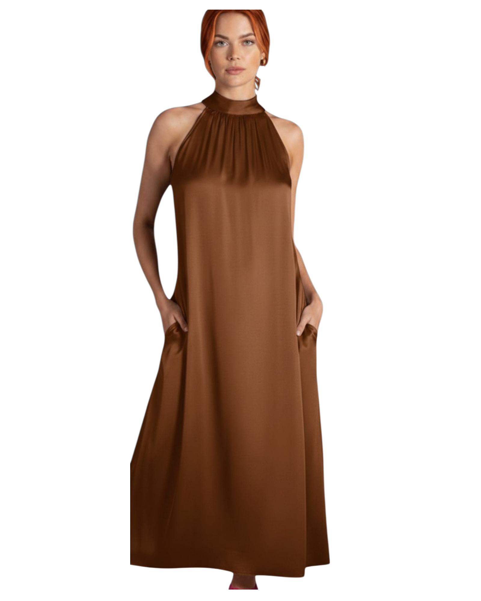 The LEE halterneck flowing dress - One Size