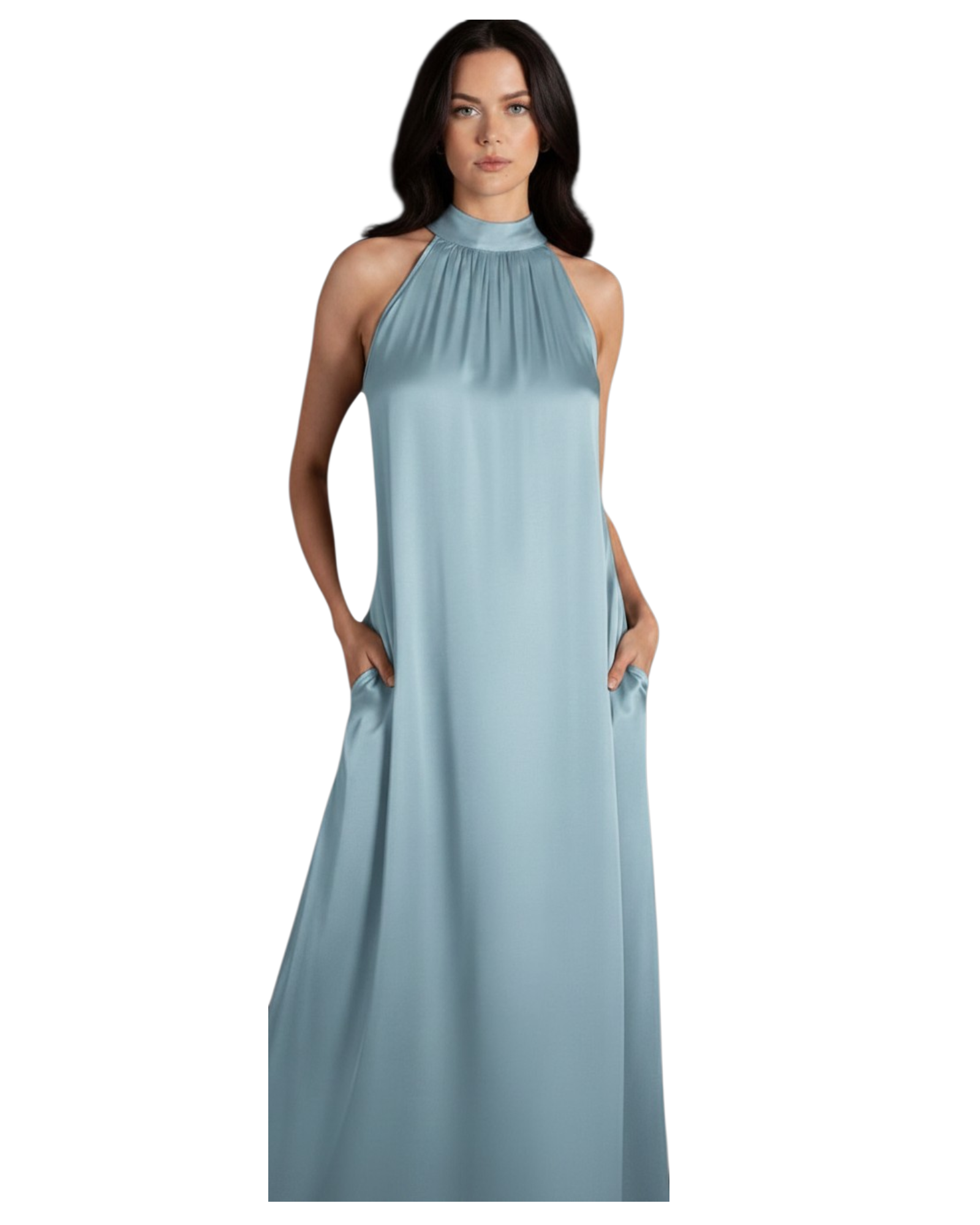 The LEE halterneck flowing dress - One Size