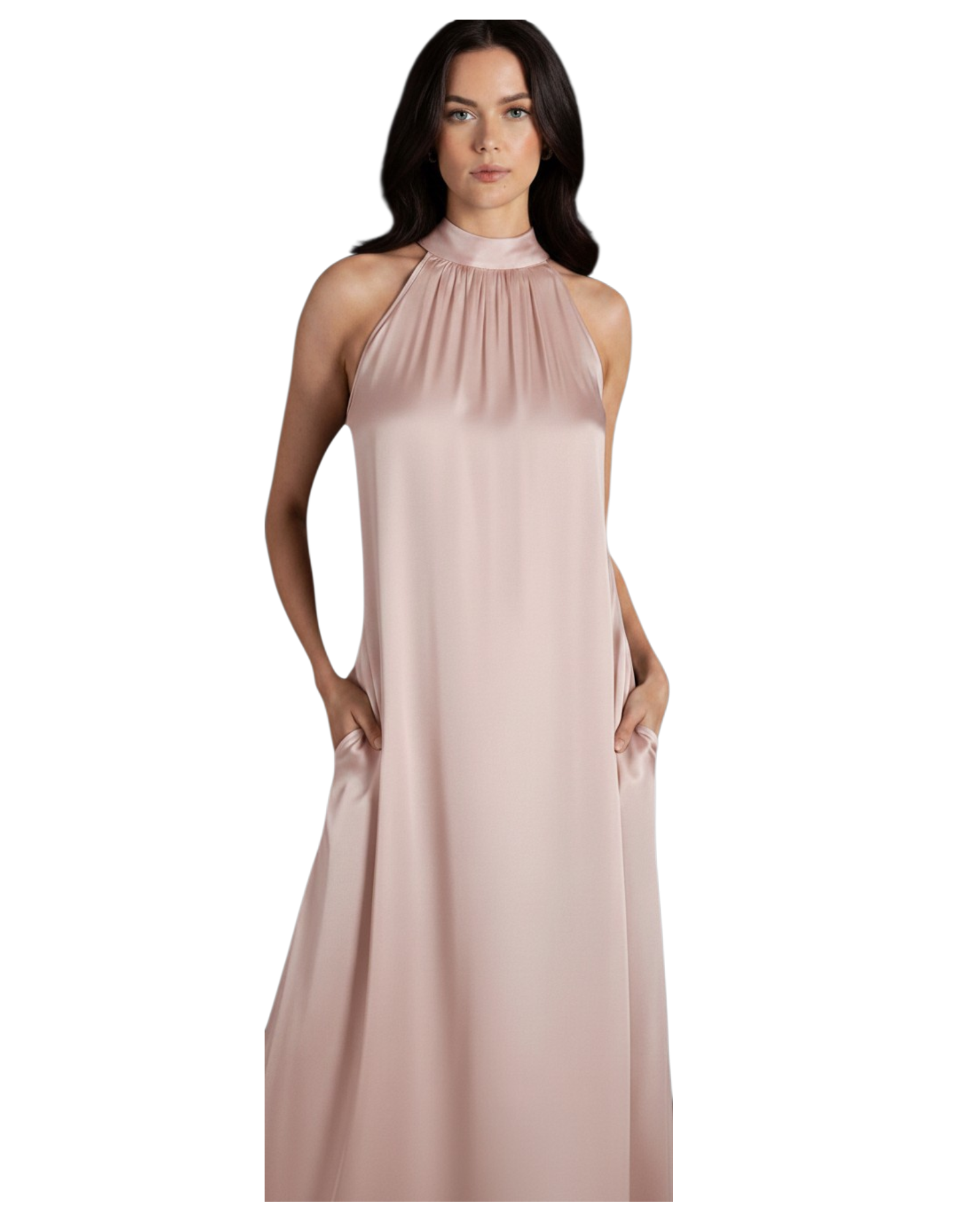 The LEE halterneck flowing dress - One Size
