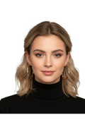 Bamboo style Gold coloured hoops