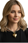 Chunky heart choker