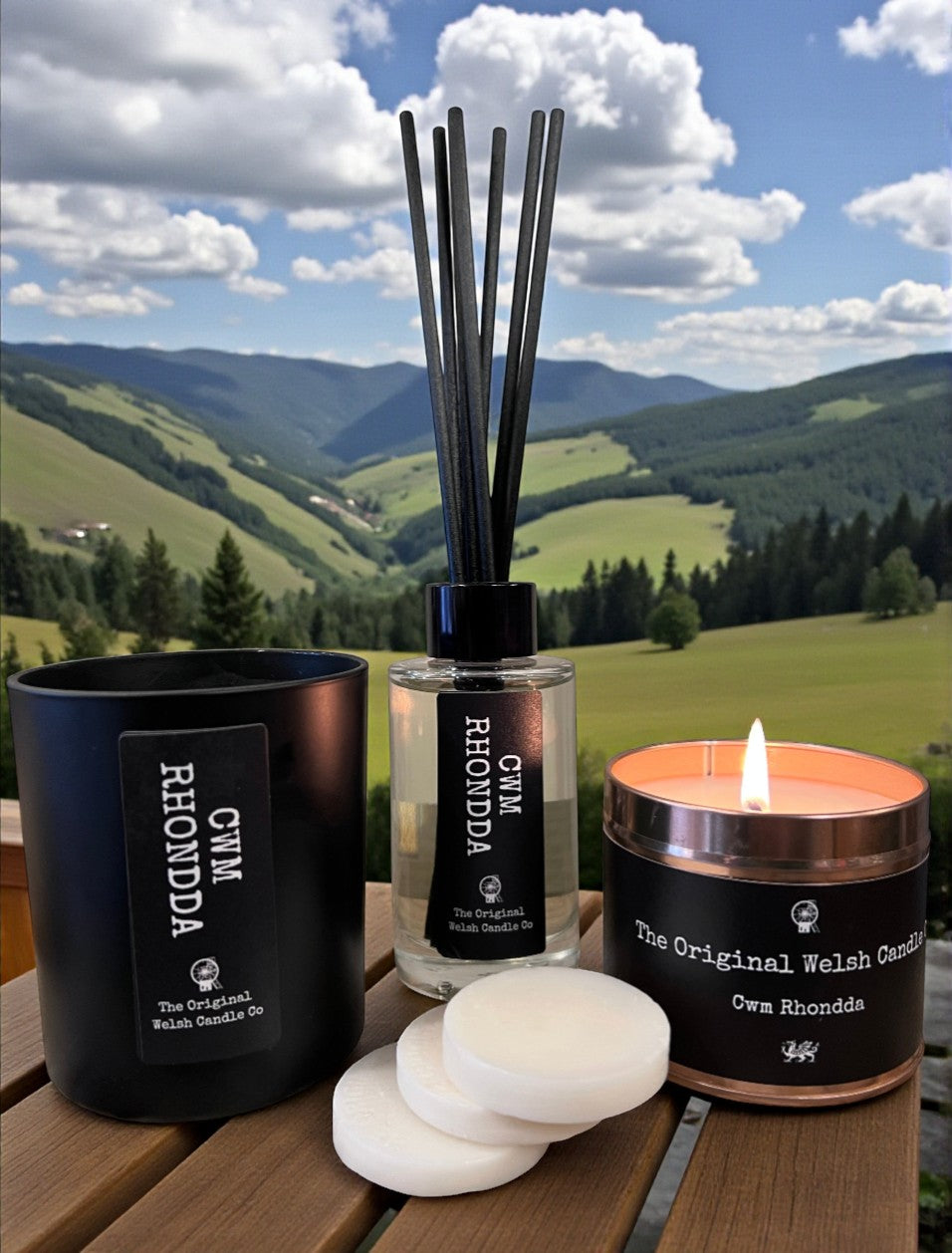 Cwm Rhondda Welsh Candle Gift Set - Fresh Linen