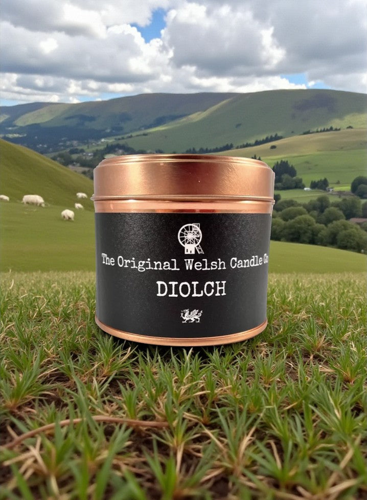 Diolch / Thank You copper tin scented candle