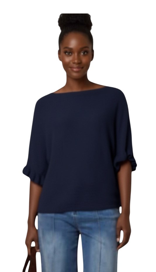 Frill sleeve jumper one size