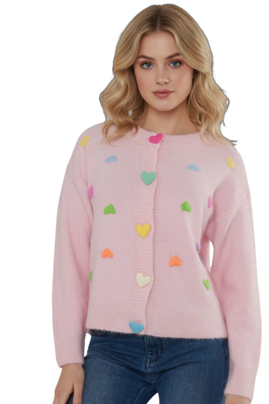 Lush Heart cardigan one size