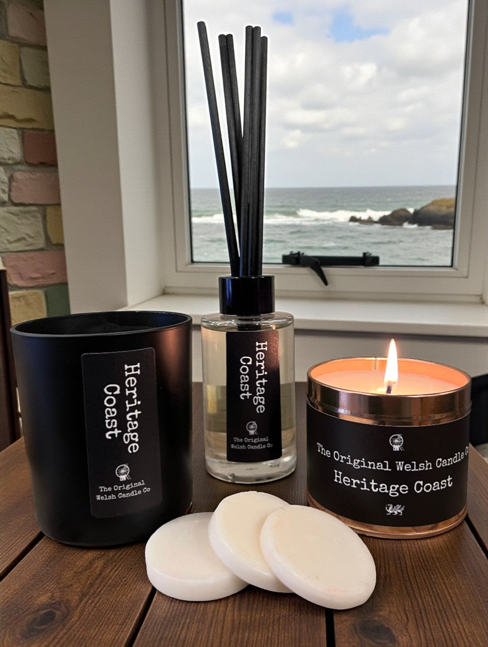 Heritage Coast Welsh Candle Gift Set - sea salt & samphire