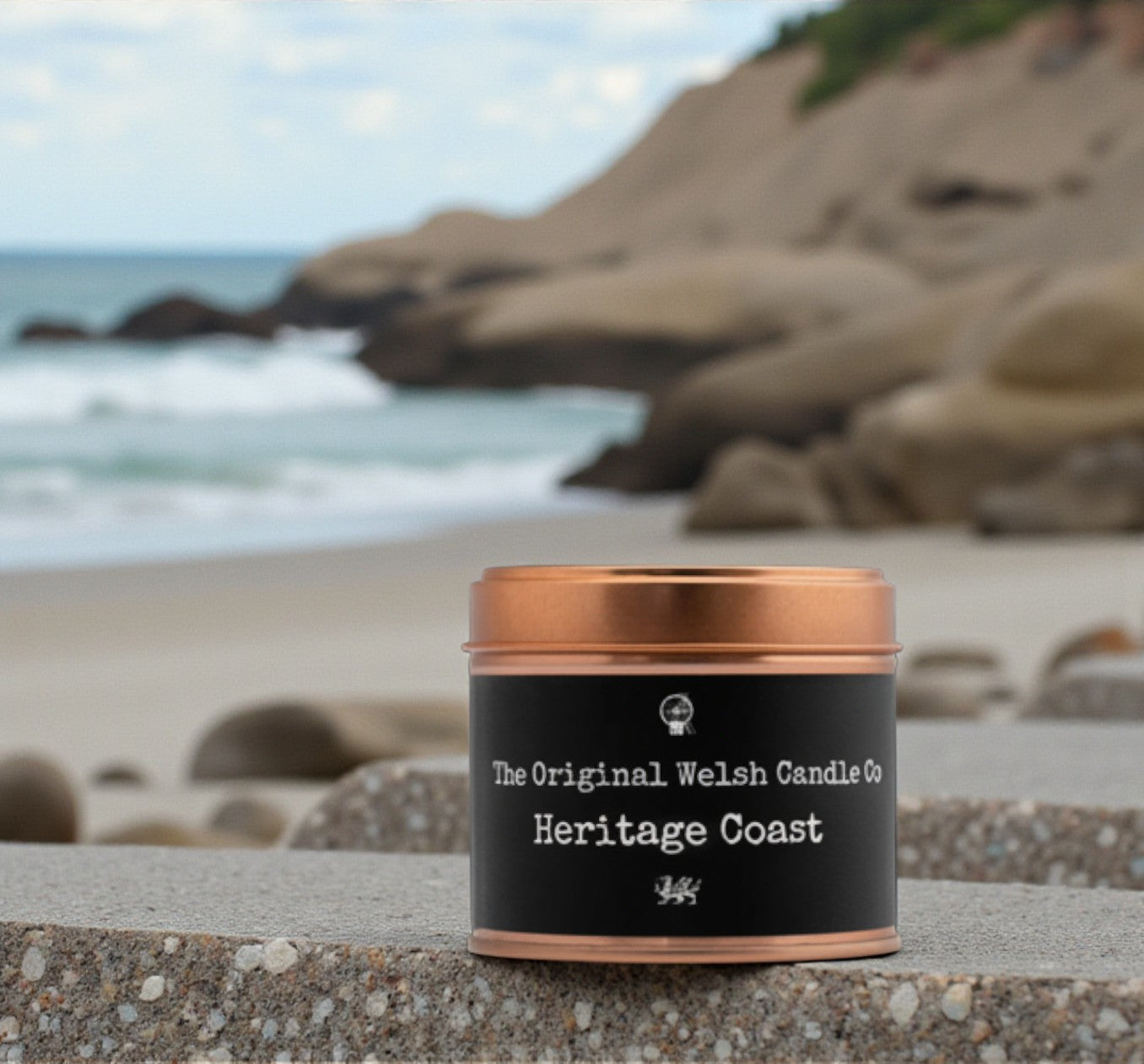 Heritage Coast copper tin candle Sea Salt & Samphire
