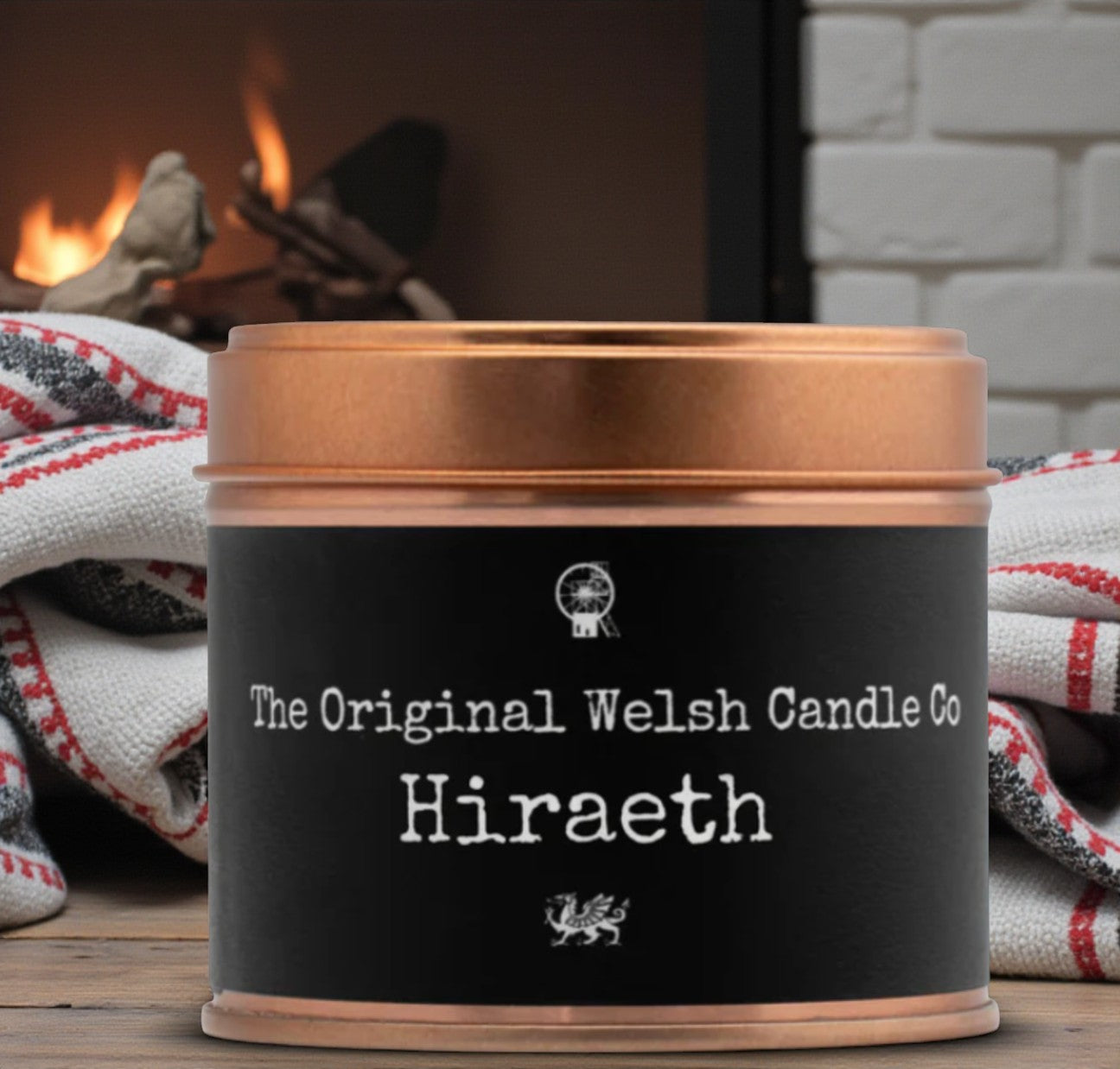 Hiraeth copper tin candle scented with patchouli & Cedarwood