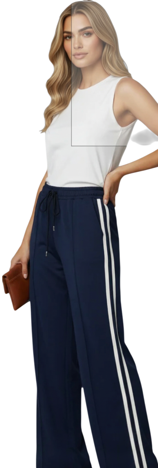 Joggers with white stripe