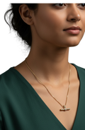 Gold T bar Necklace