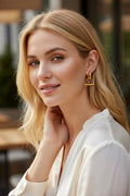 Gold coloured T-Bar Hoops