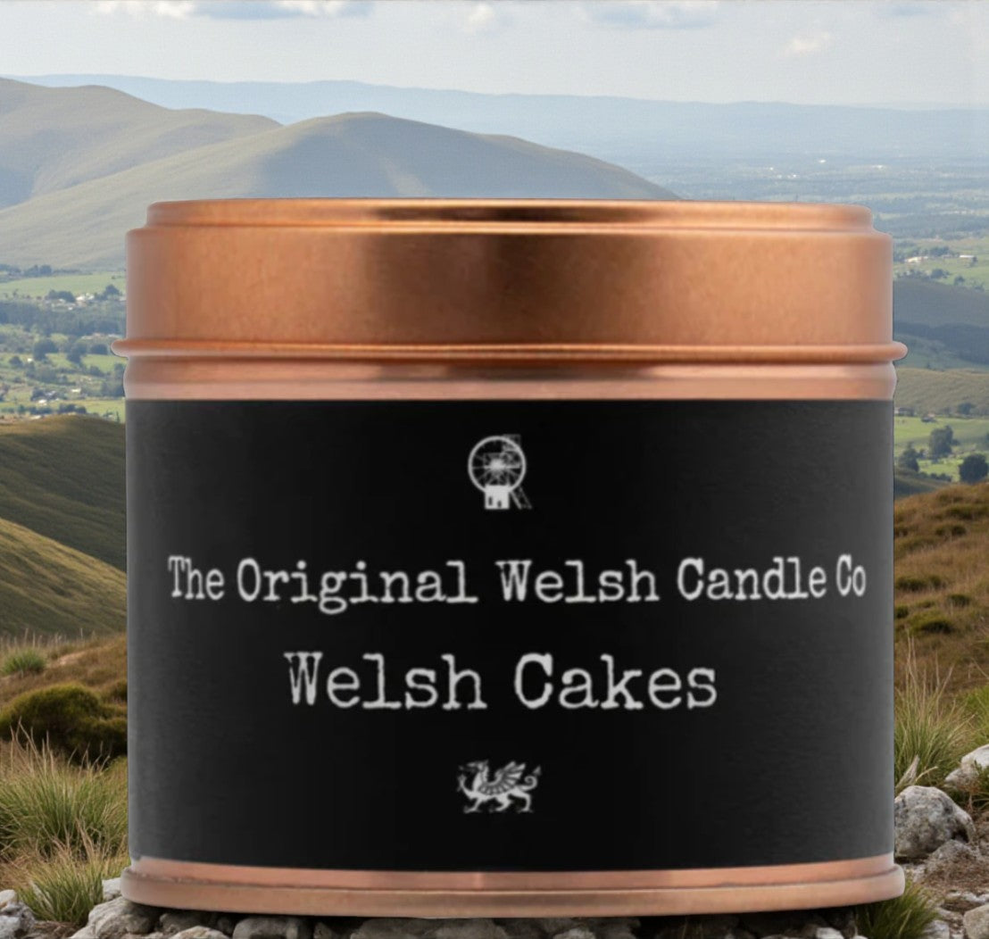 Welshcake Copper tin scented candle.