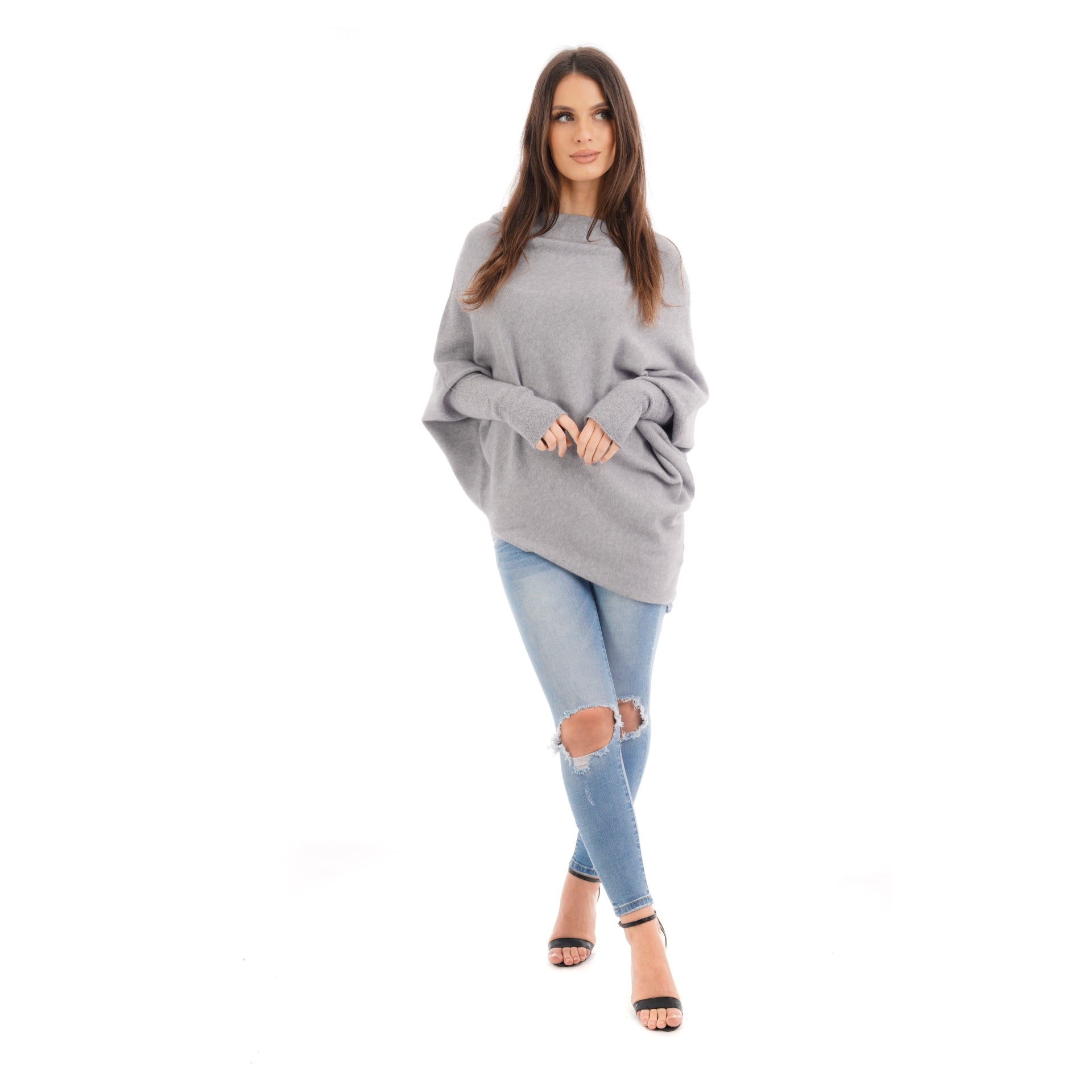 Our Best Selling Asymetrical Jumper! ONE SIZE AND SOFT AND COSY