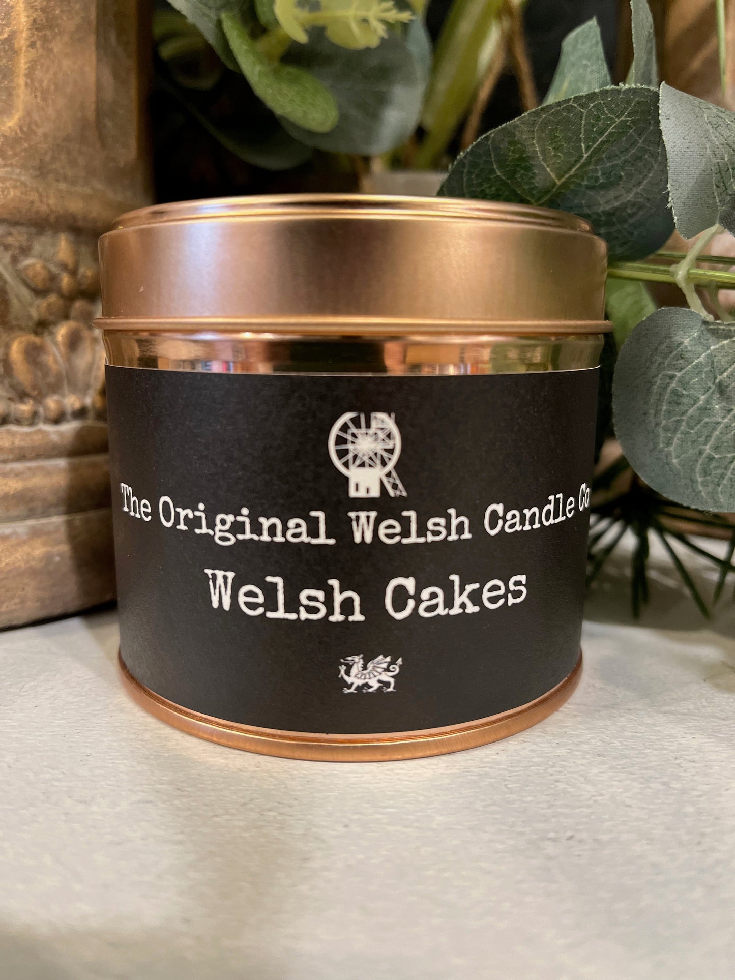 Welsh cake Copper tin scented candle.